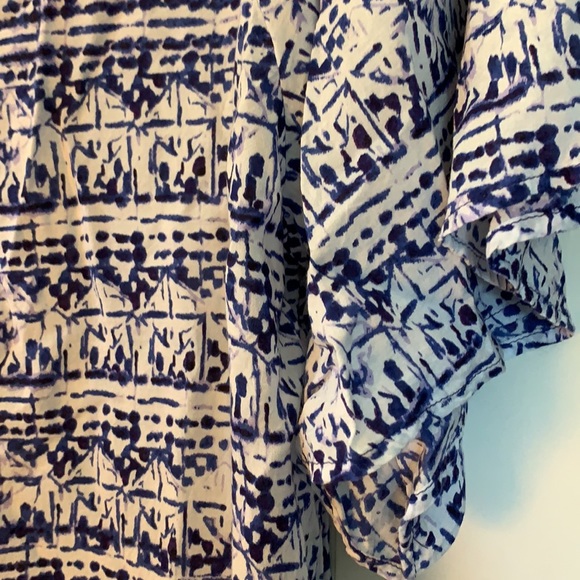 BeachLunchLounge Collection Blue & White Short-sleeve Top/Cover-Up Size XS/TP - Picture 5 of 6